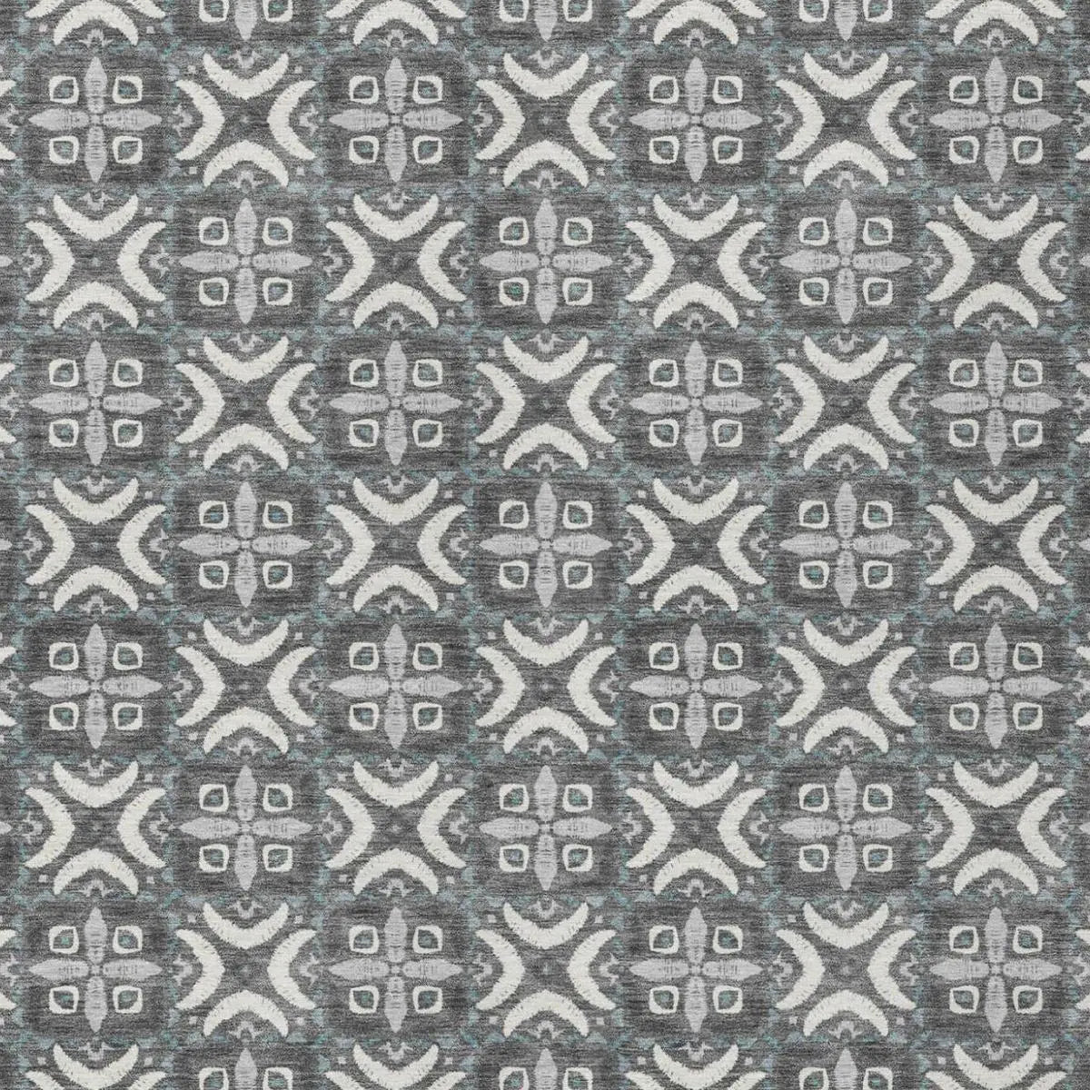 8' X 10' Gray And Graphite Geometric Washable Indoor Outdoor Area Rug Homeroots Outdoor
