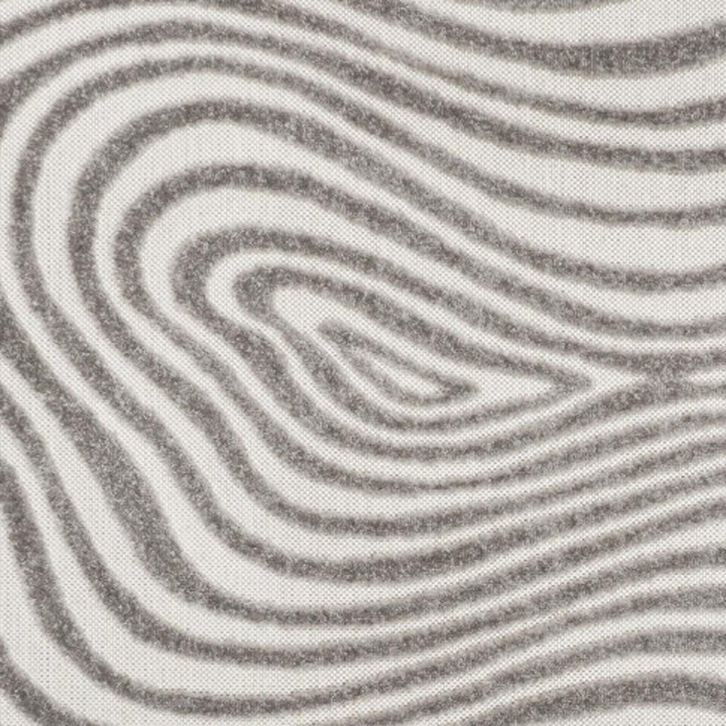 8' X 10' Gray And Ivory Abstract Indoor Outdoor Area Rug - GreatEagleInc