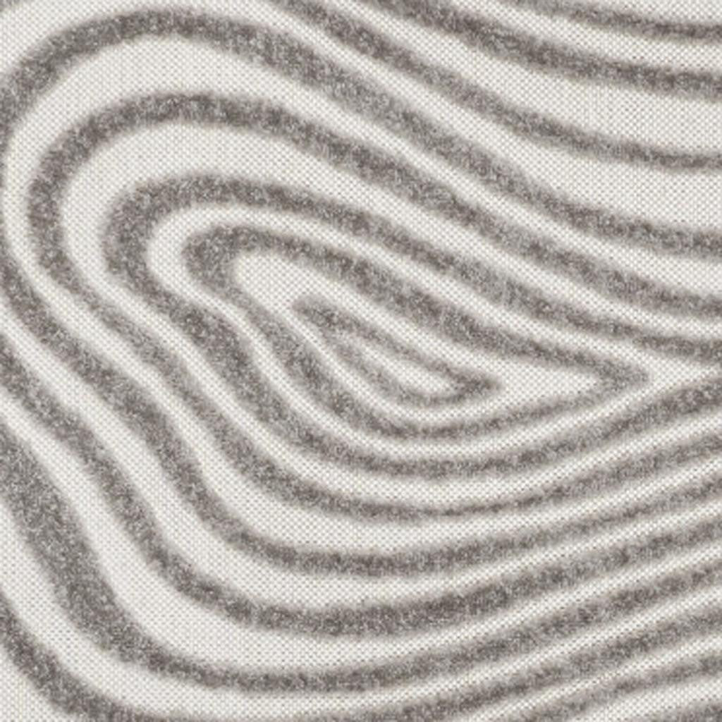 8' X 10' Gray And Ivory Abstract Indoor Outdoor Area Rug - GreatEagleInc