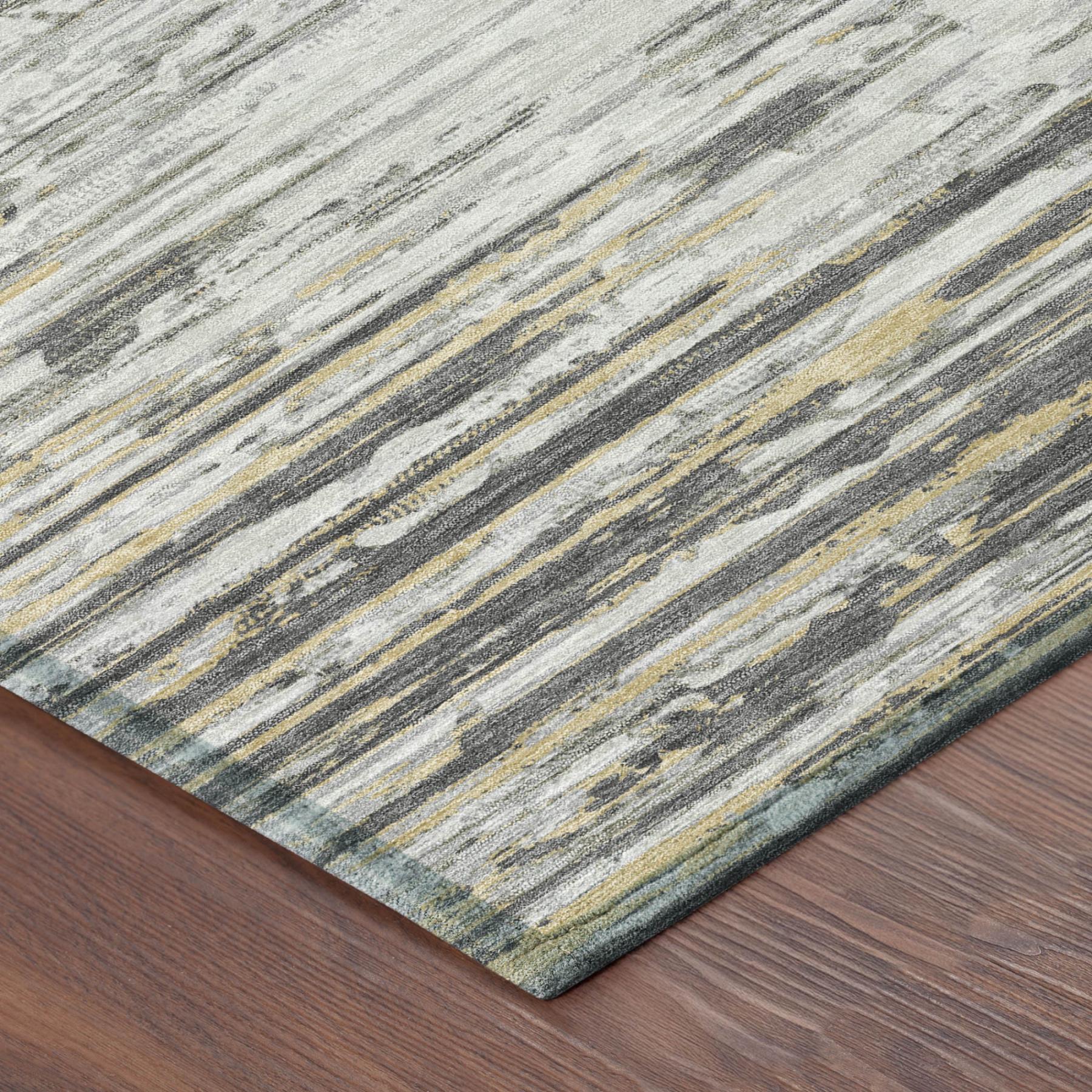 8' X 10' Gray And Ivory Abstract Washable Indoor Outdoor Area Rug Homeroots Outdoor