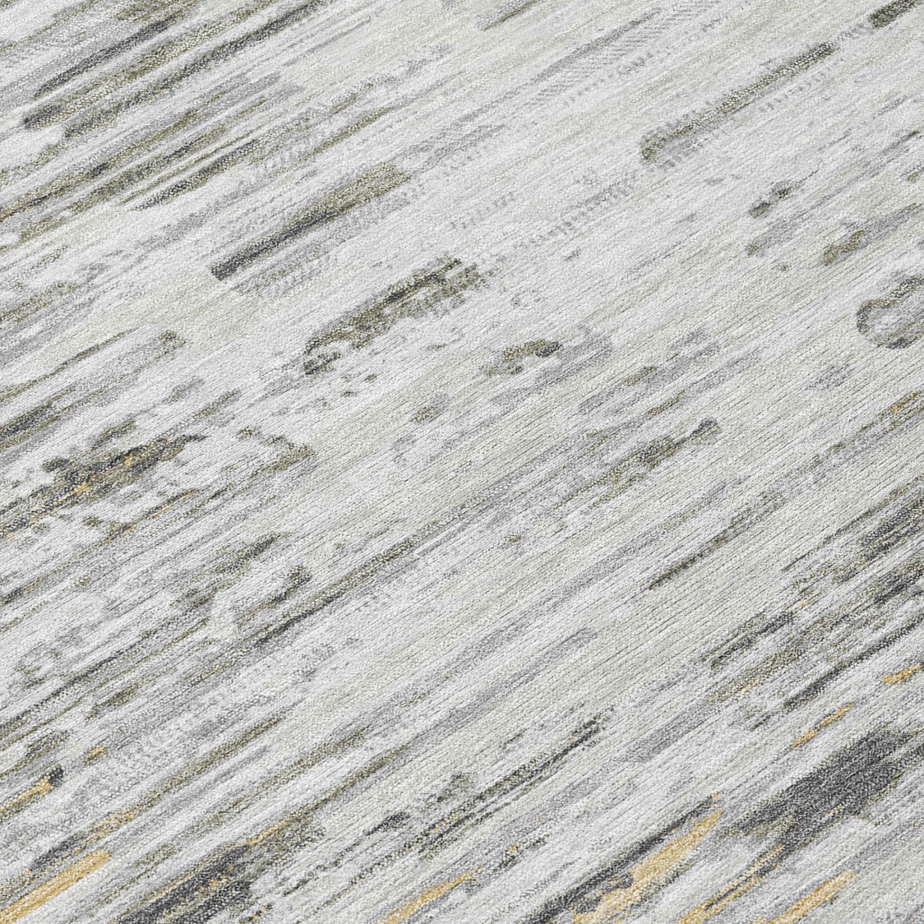 8' X 10' Gray And Ivory Abstract Washable Indoor Outdoor Area Rug Homeroots Outdoor