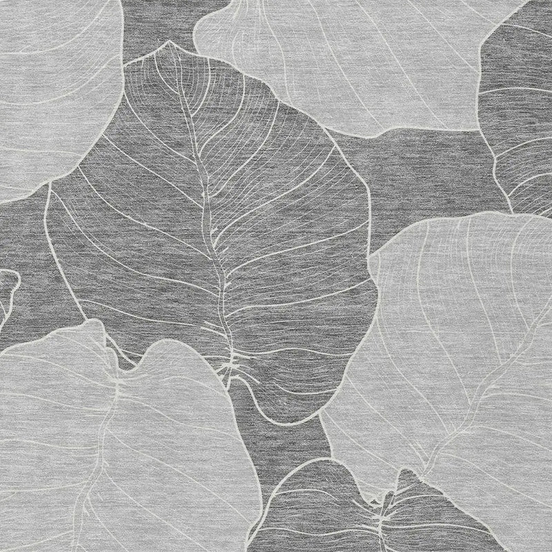 8' X 10' Gray And Ivory Floral Washable Indoor Outdoor Area Rug Homeroots Outdoor