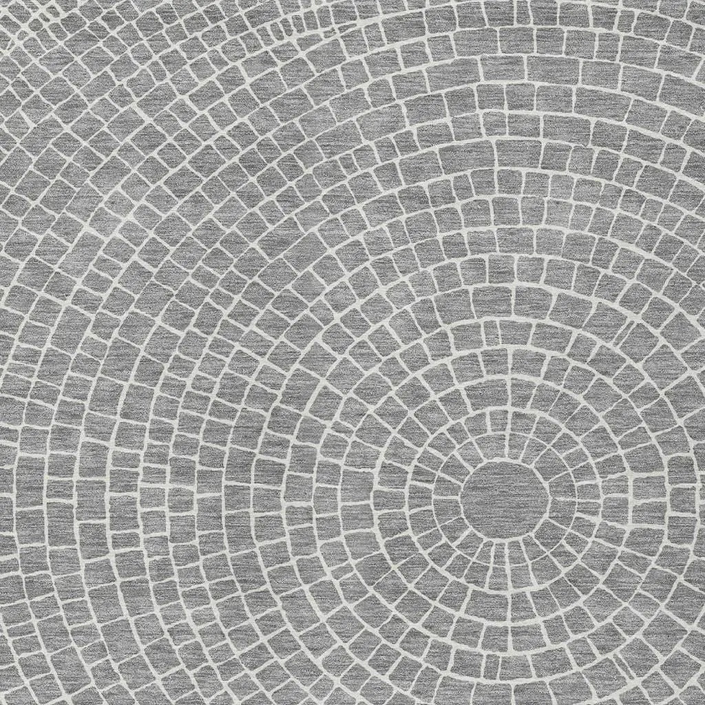8' X 10' Gray And Ivory Geometric Washable Indoor Outdoor Area Rug Homeroots Outdoor