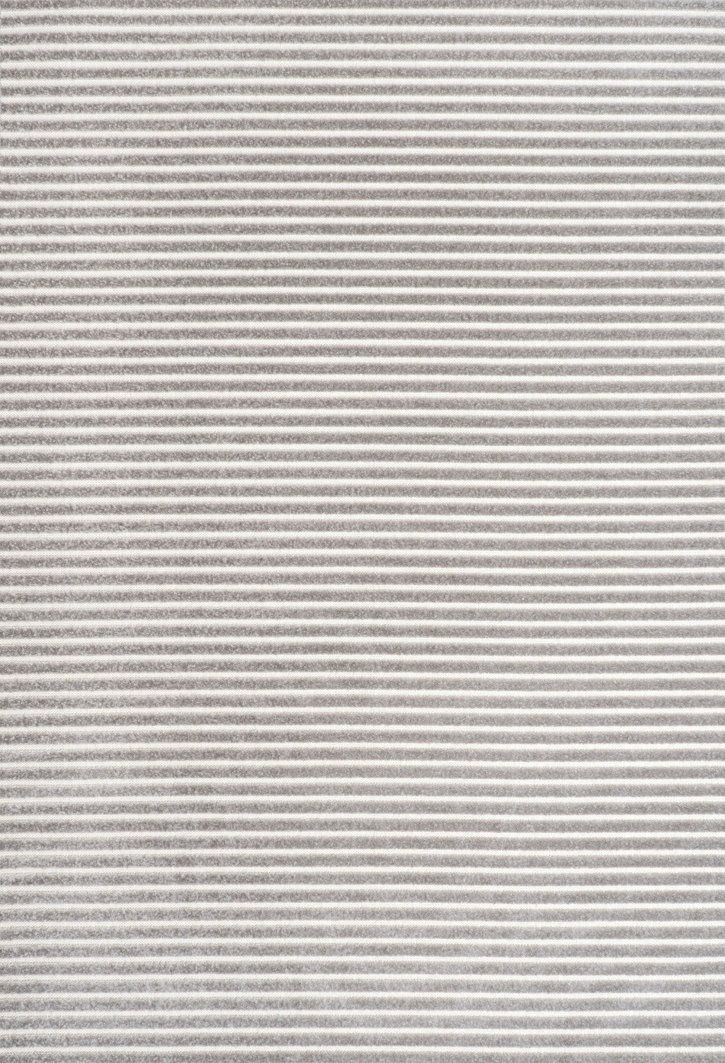8' X 10' Gray And Ivory Striped Indoor Outdoor Area Rug - GreatEagleInc