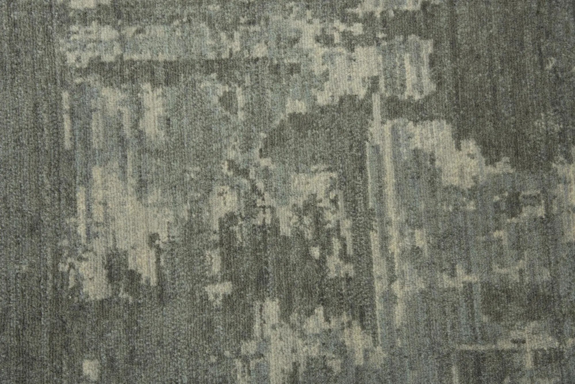 8' X 10' Gray And Light Gray New Zealand Lambs Wool Abstract Hand Carved Handmade Area Rug Homeroots Home Decor