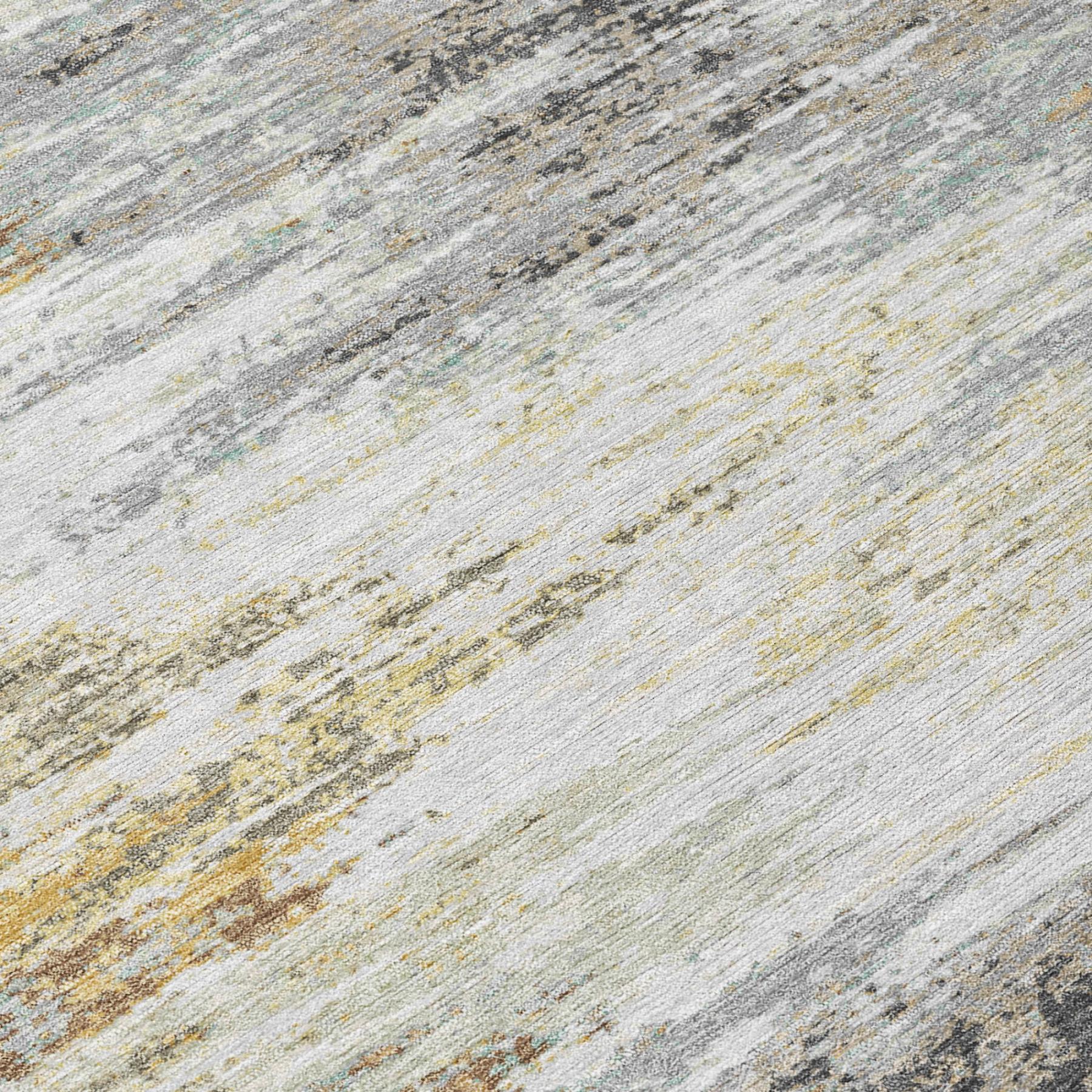 8' X 10' Gray And Silver Abstract Washable Indoor Outdoor Area Rug Homeroots Outdoor