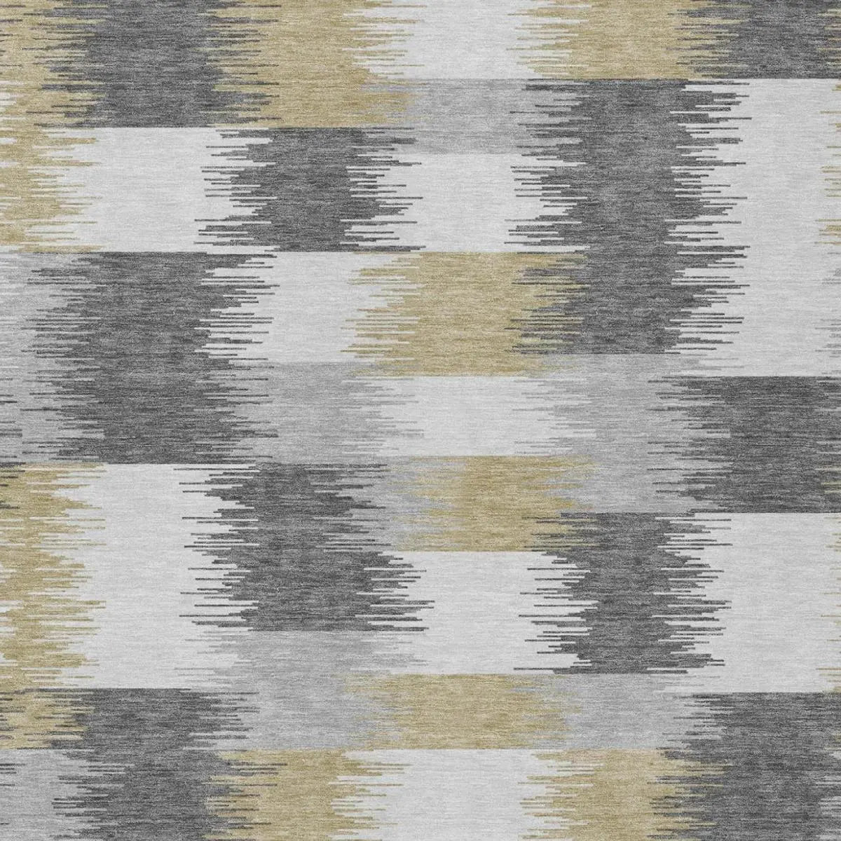8' X 10' Gray And Silver Geometric Washable Indoor Outdoor Area Rug Homeroots Outdoor