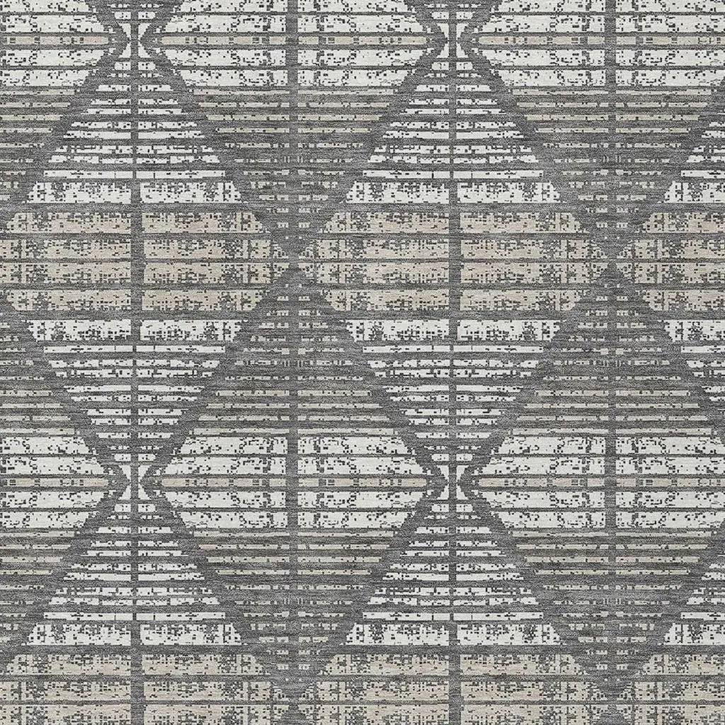 8' X 10' Gray And Taupe Geometric Washable Indoor Outdoor Area Rug Homeroots Outdoor