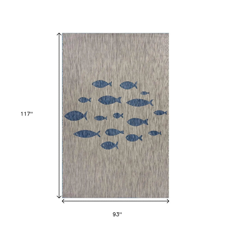 8' X 10' Gray Indoor Outdoor Area Rug Homeroots Outdoor
