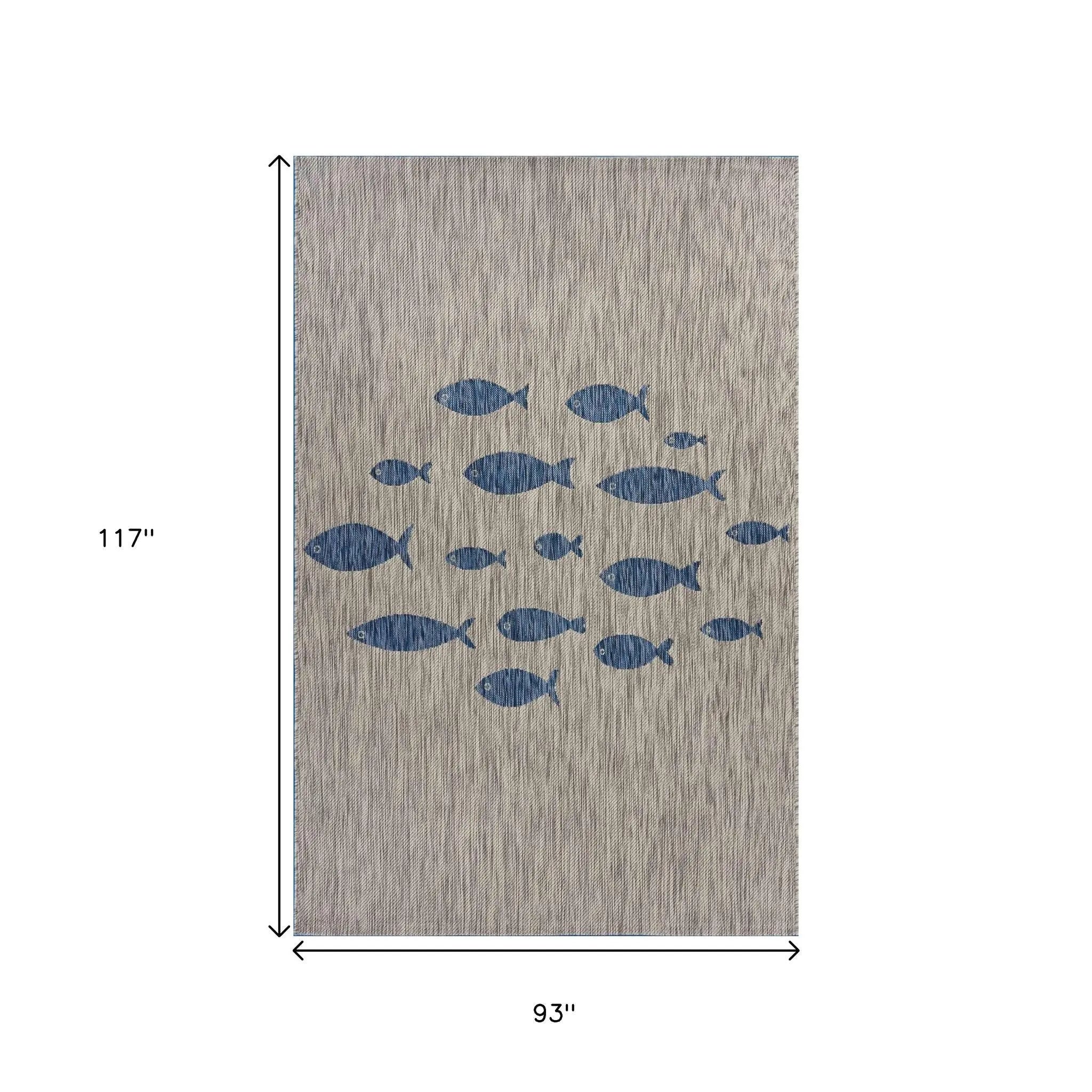 8' X 10' Gray Indoor Outdoor Area Rug Homeroots Outdoor
