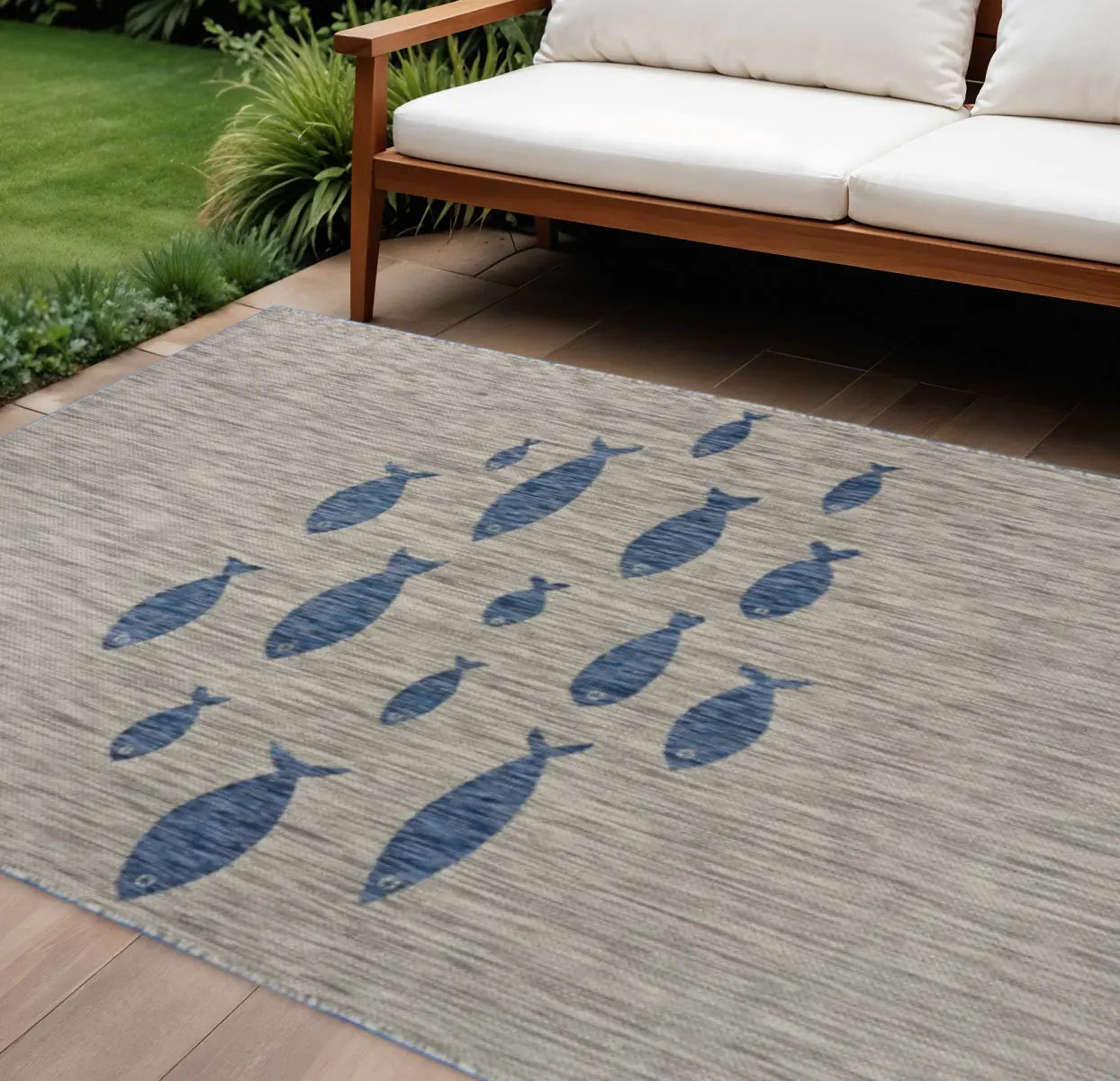 8' X 10' Gray Indoor Outdoor Area Rug Homeroots Outdoor