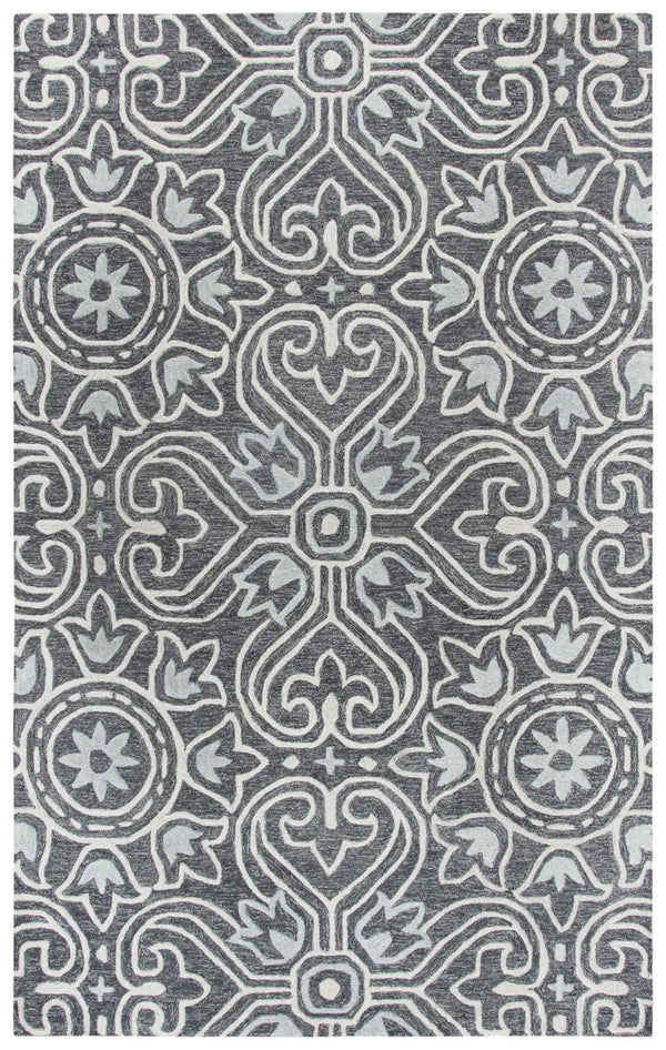 8' X 10' Gray Light Gray And Natural Wool Moroccan Hand Tufted Area Rug Homeroots Home Decor