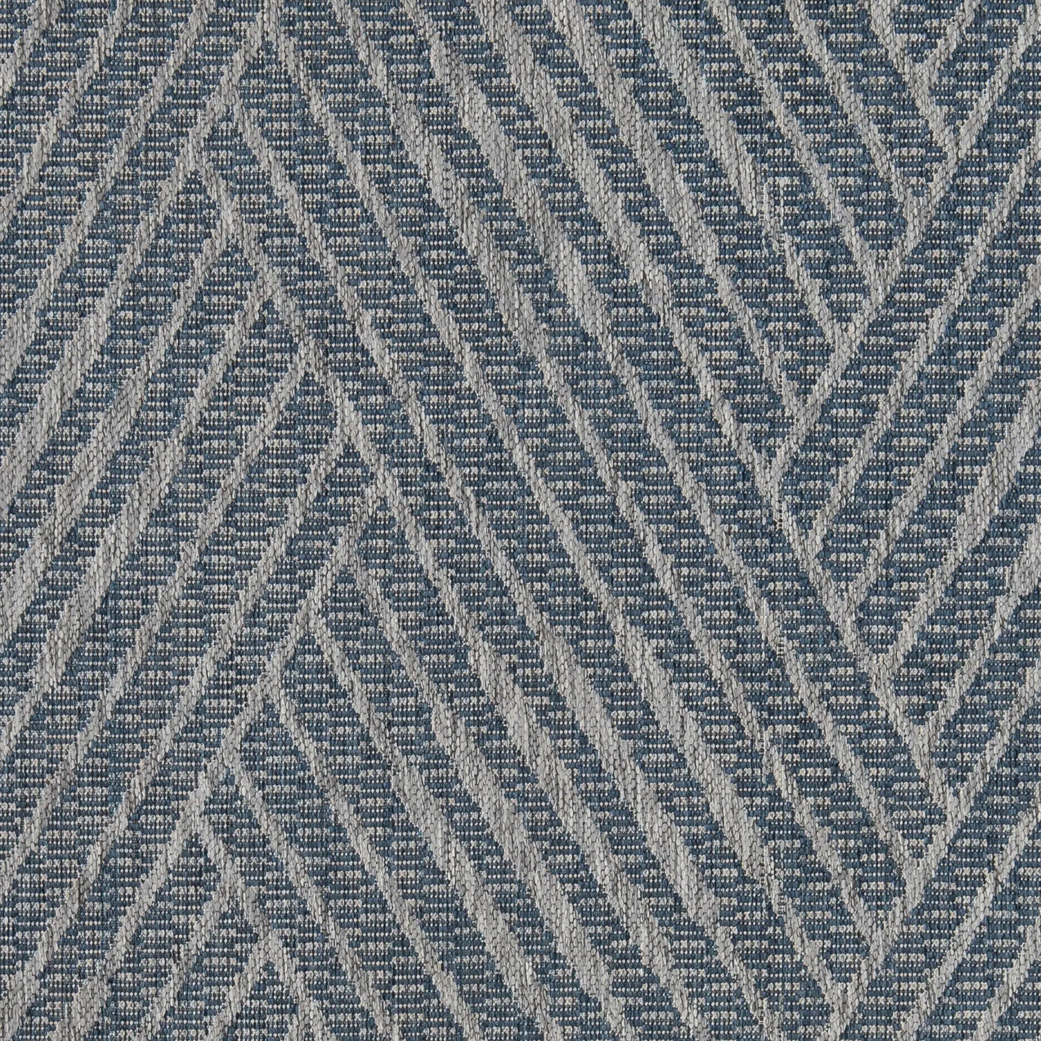 8' X 10' Gray and Blue Geometric Stain Resistant Indoor Outdoor Area Rug Homeroots Outdoor