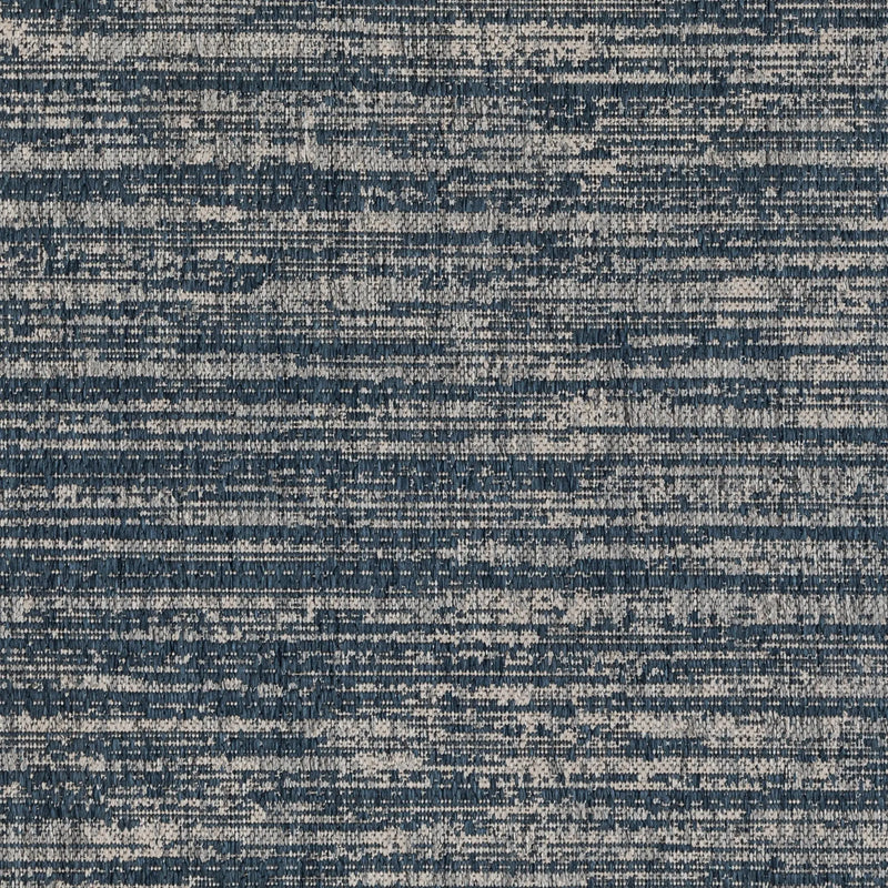 8' X 10' Gray and Blue Striped Stain Resistant Indoor Outdoor Area Rug Homeroots Outdoor