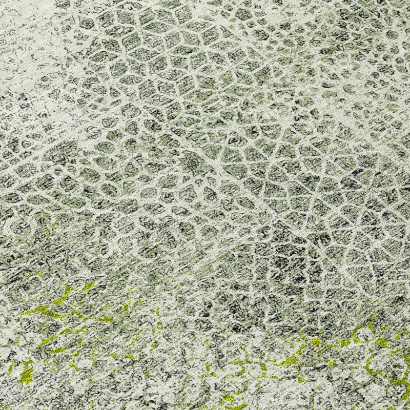 8' X 10' Green And Beige Abstract Washable Indoor Outdoor Area Rug Homeroots Outdoor