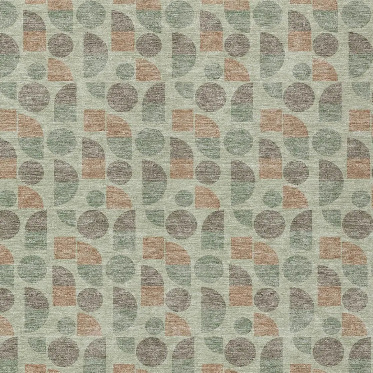 8' X 10' Green And Beige Geometric Washable Indoor Outdoor Area Rug Homeroots Outdoor