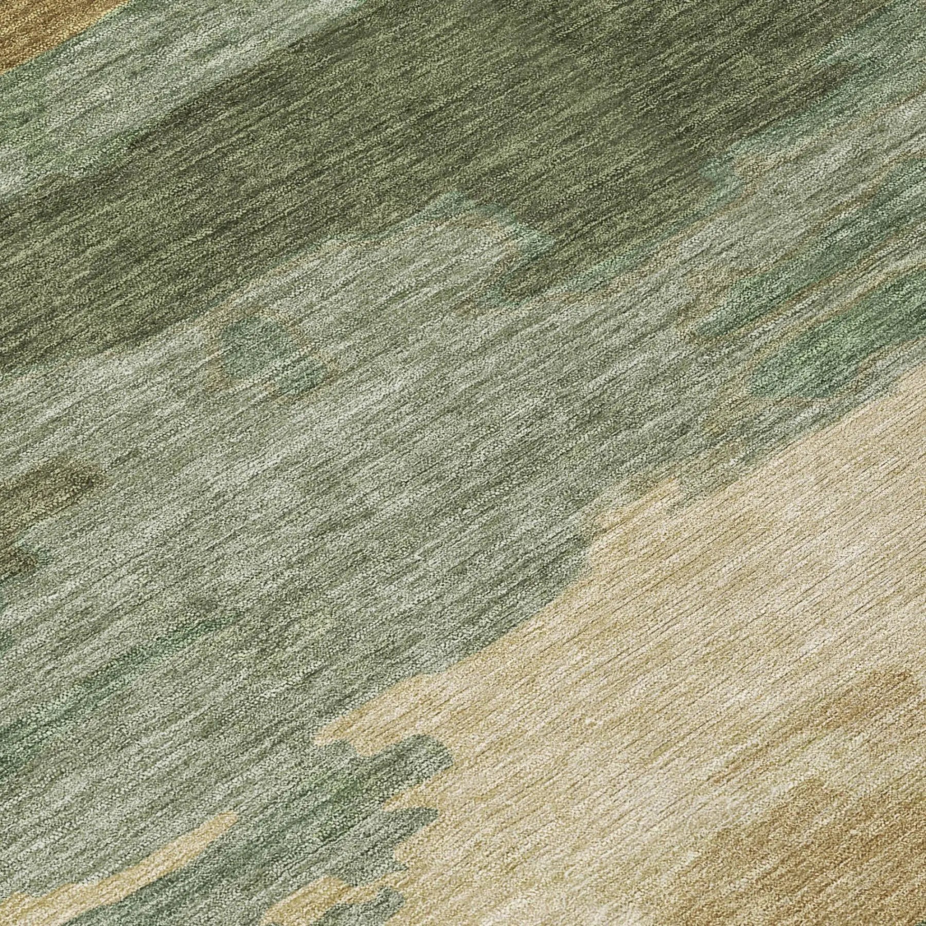 8' X 10' Green And Brown Abstract Washable Indoor Outdoor Area Rug Homeroots Outdoor