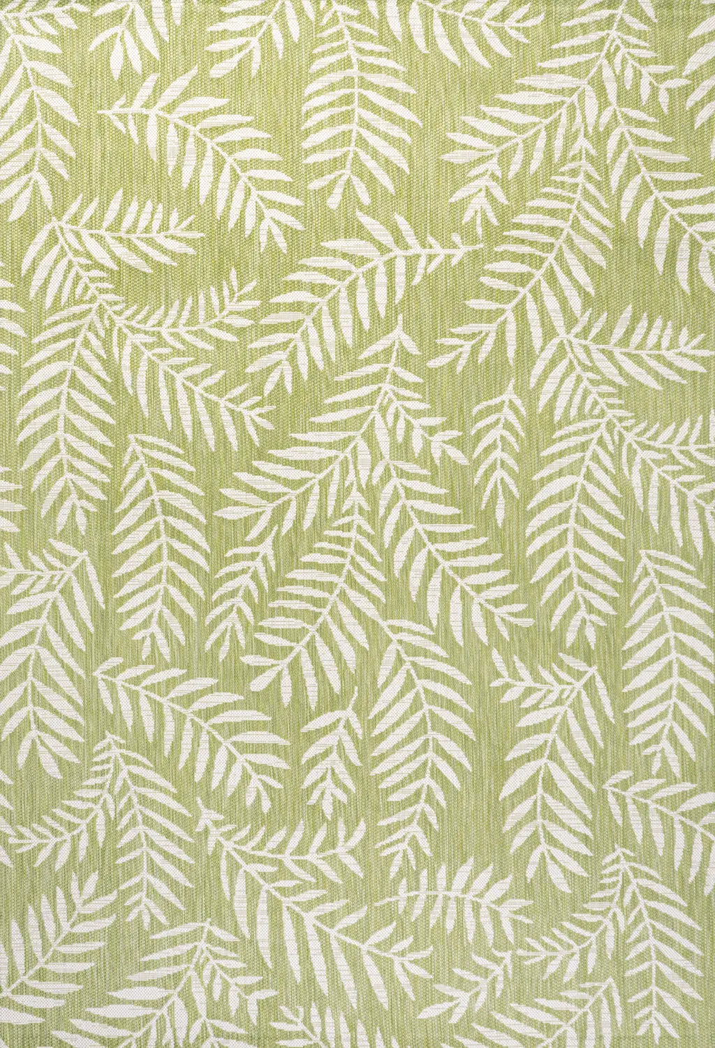 8' X 10' Green And Cream Floral Indoor Outdoor Area Rug Homeroots Outdoor