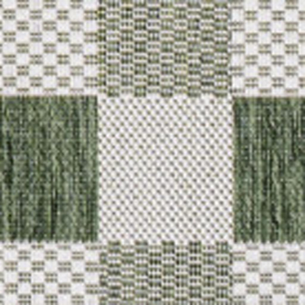 8' X 10' Green And Cream Geometric Indoor Outdoor Area Rug - GreatEagleInc