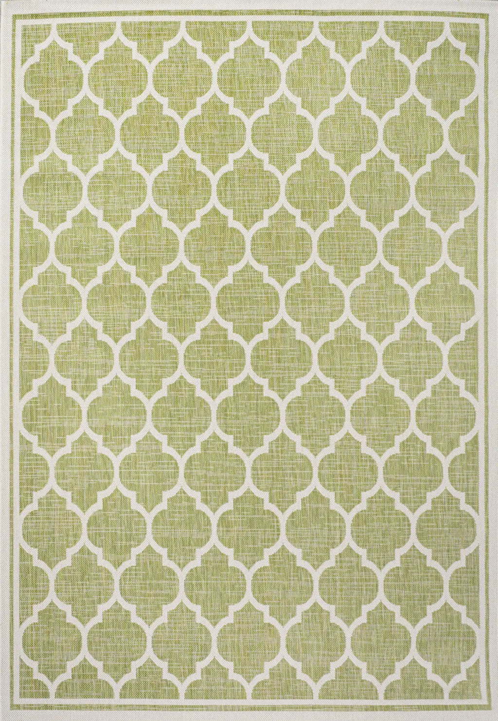 8' X 10' Green And Cream Geometric Indoor Outdoor Area Rug Homeroots Outdoor