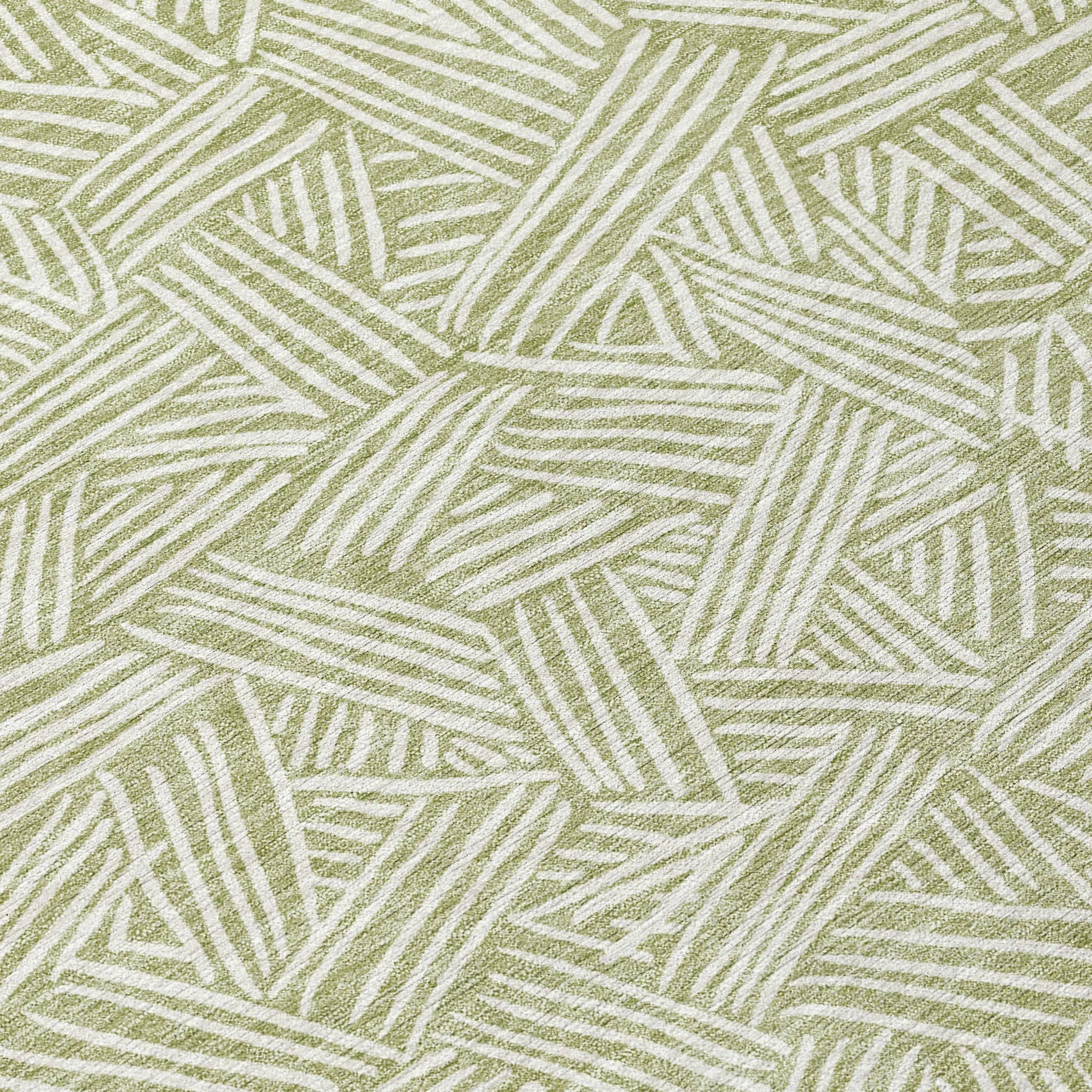8' X 10' Green And Ivory Geometric Washable Indoor Outdoor Area Rug Homeroots Outdoor