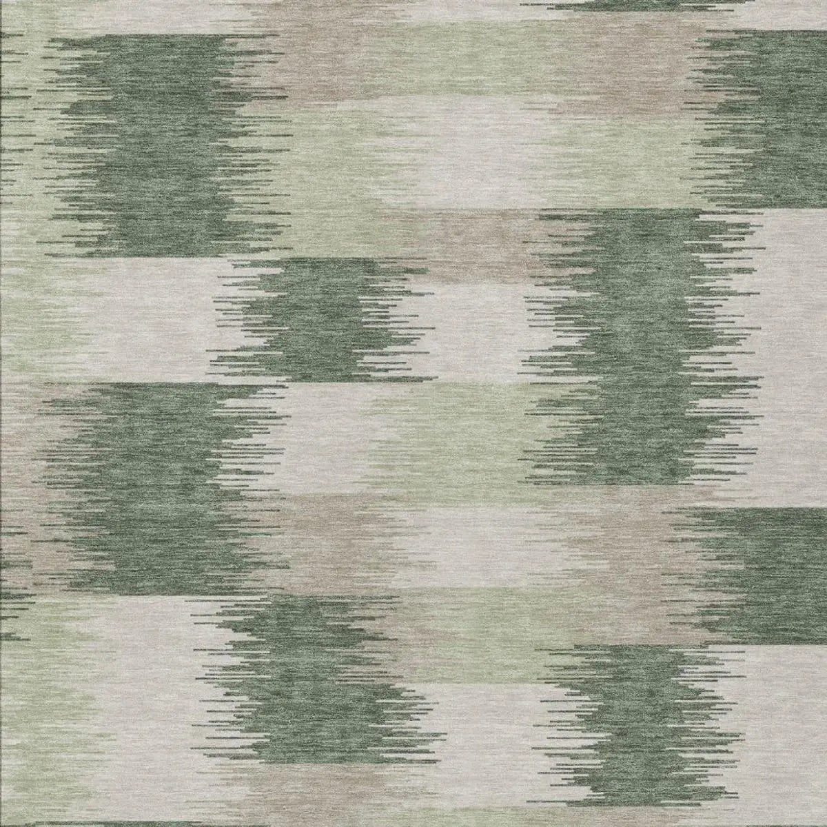 8' X 10' Green And Ivory Geometric Washable Indoor Outdoor Area Rug Homeroots Outdoor