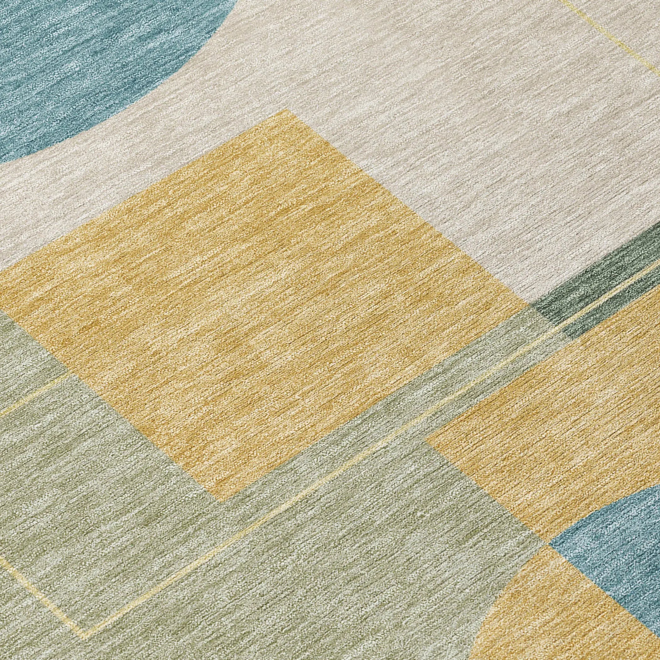 8' X 10' Green And Sage Geometric Washable Indoor Outdoor Area Rug Homeroots Outdoor