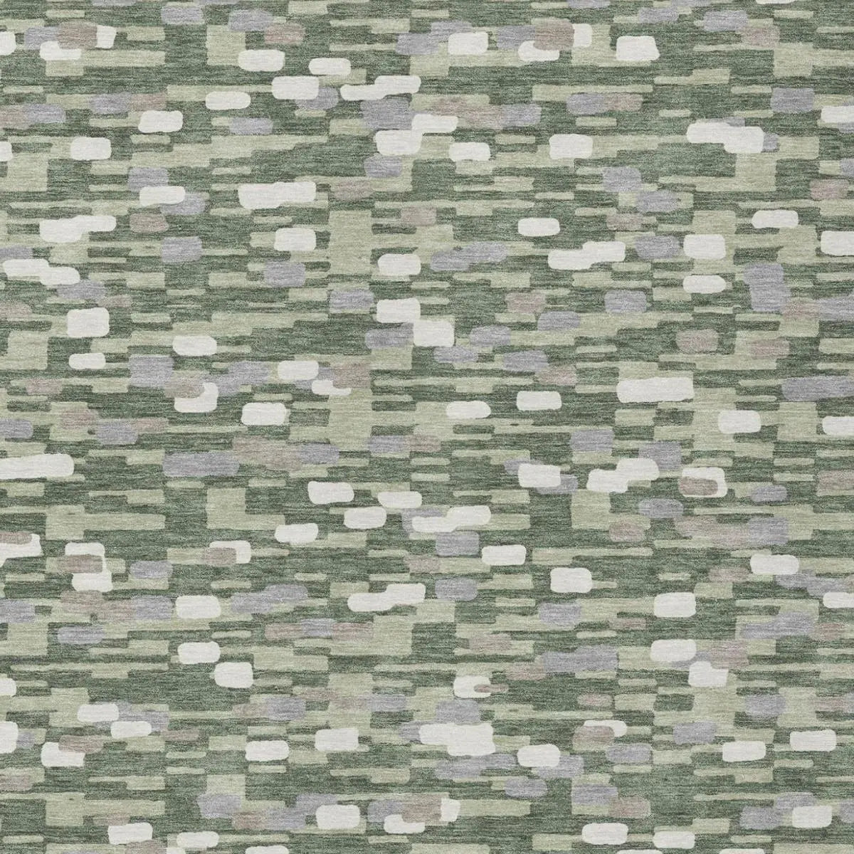 8' X 10' Green And Silver Geometric Washable Indoor Outdoor Area Rug Homeroots Outdoor