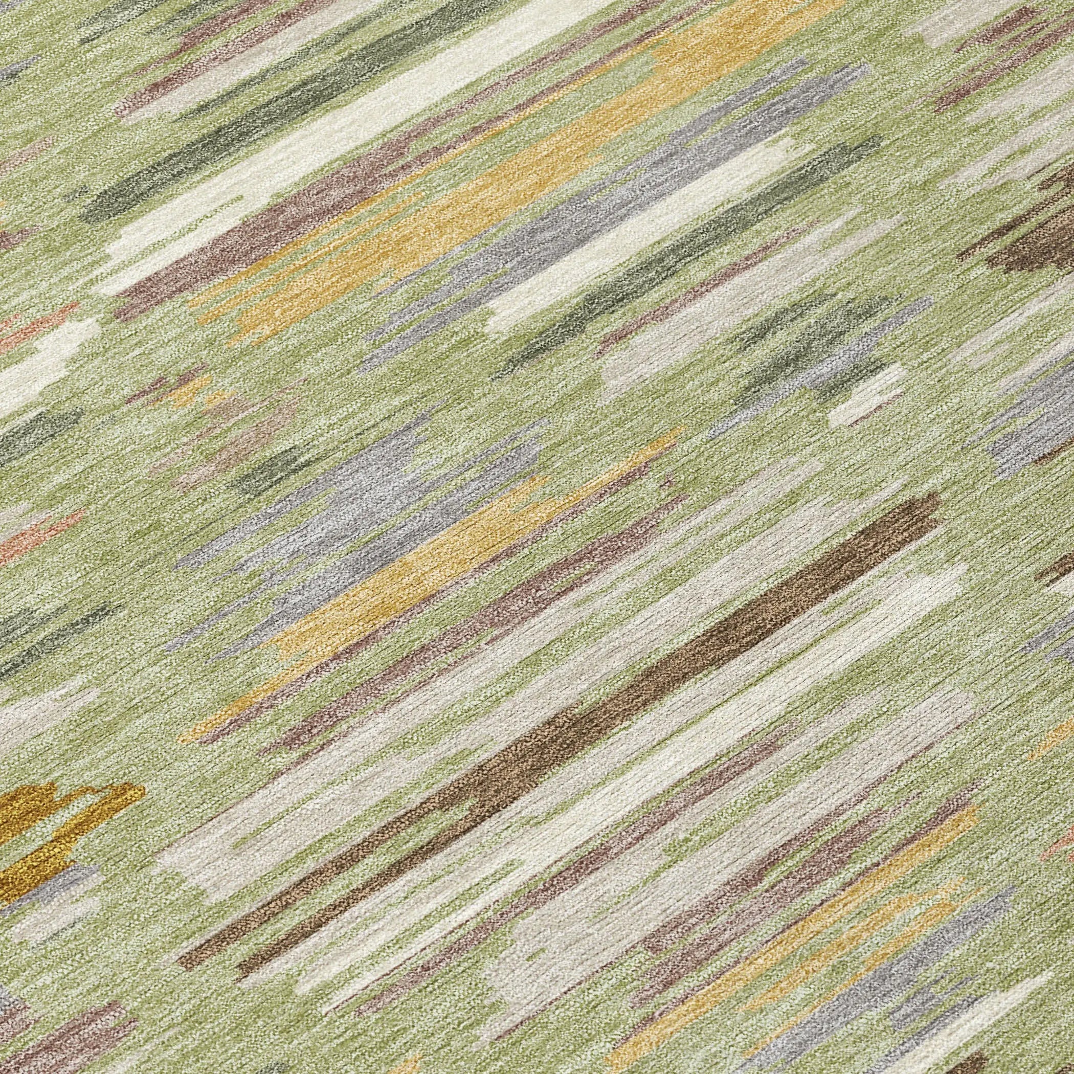 8' X 10' Green And Taupe Southwestern Washable Indoor Outdoor Area Rug Homeroots Outdoor