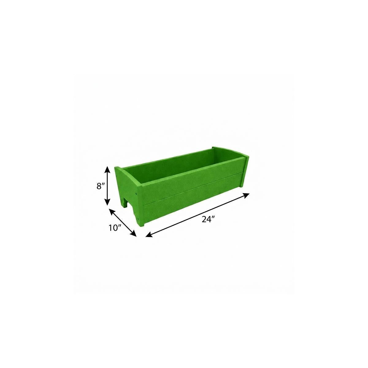 8" X 10" Green Heavy Duty Plastic Rectangular Railing Planter Homeroots Outdoor