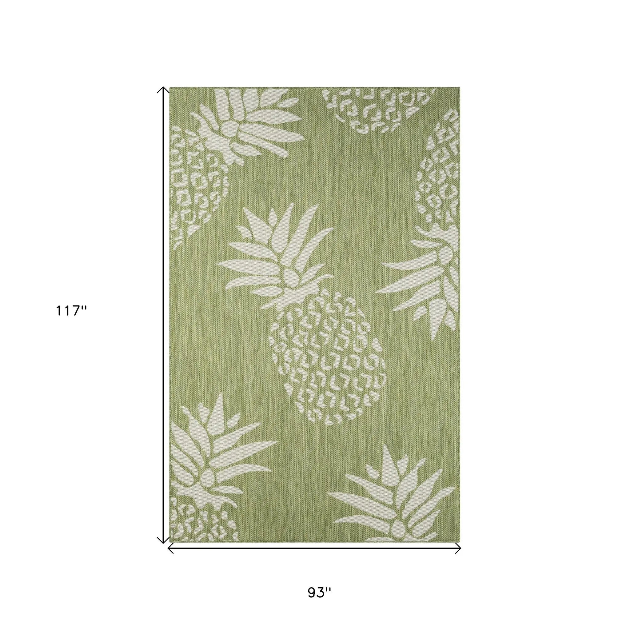 8' X 10' Green Indoor Outdoor Area Rug Homeroots Outdoor