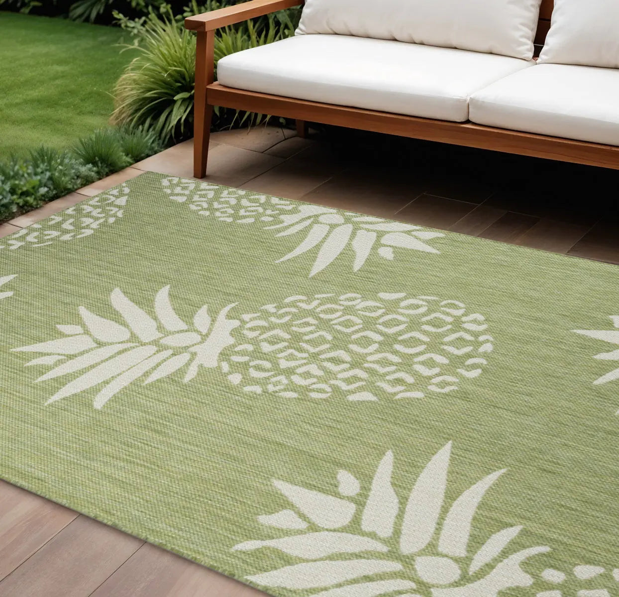 8' X 10' Green Indoor Outdoor Area Rug Homeroots Outdoor