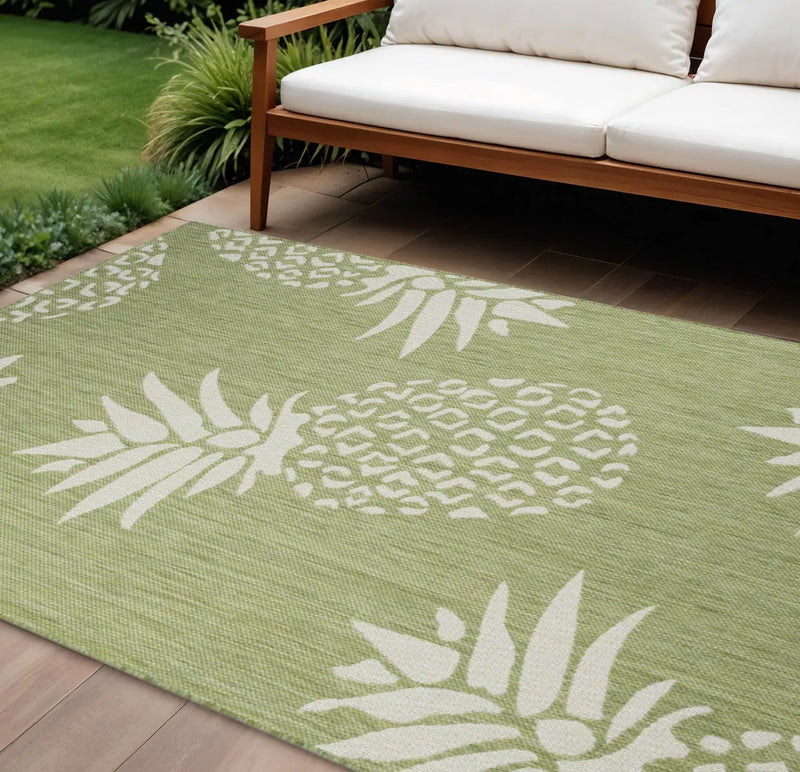8' X 10' Green Indoor Outdoor Area Rug Homeroots Outdoor