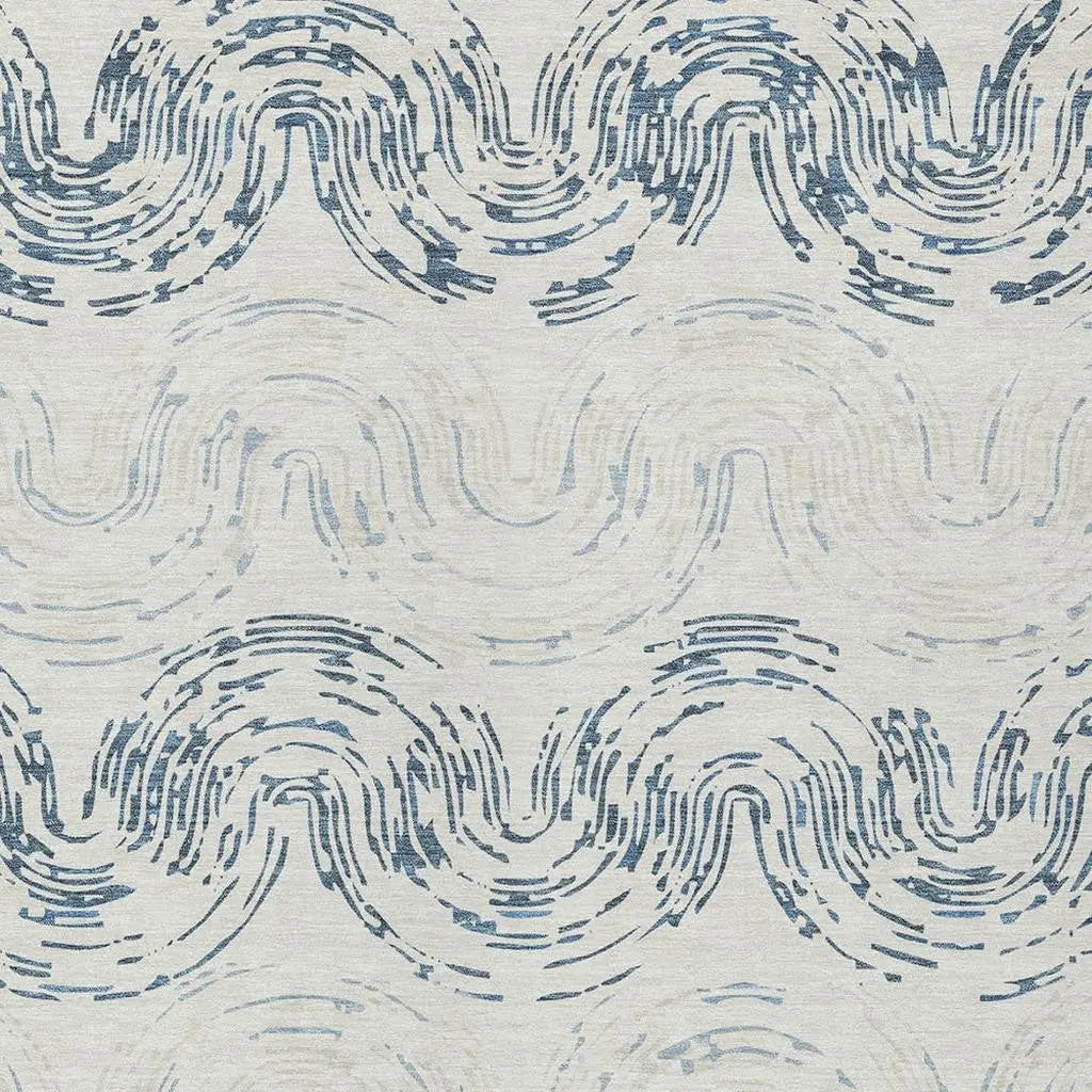8' X 10' Ivory And Beige Abstract Washable Indoor Outdoor Area Rug Homeroots Outdoor