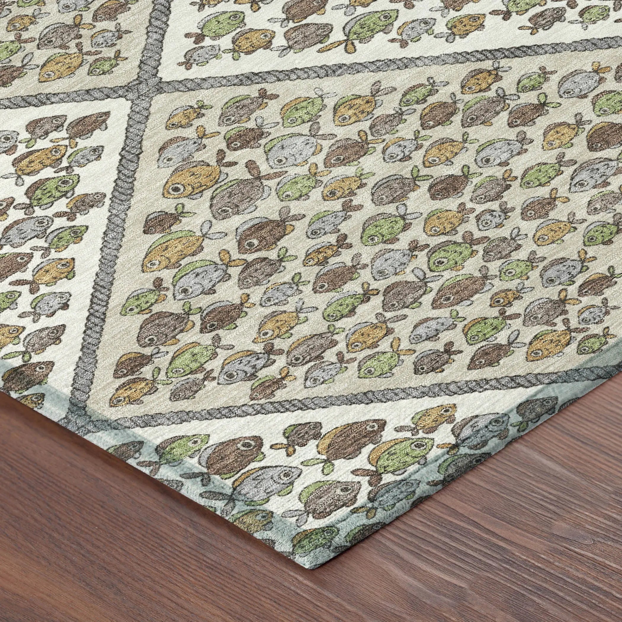 8' X 10' Ivory And Beige Abstract Washable Indoor Outdoor Area Rug Homeroots Outdoor