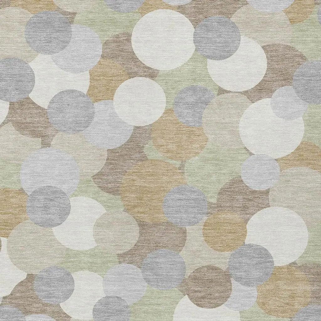 8' X 10' Ivory And Beige Geometric Washable Indoor Outdoor Area Rug Homeroots Outdoor