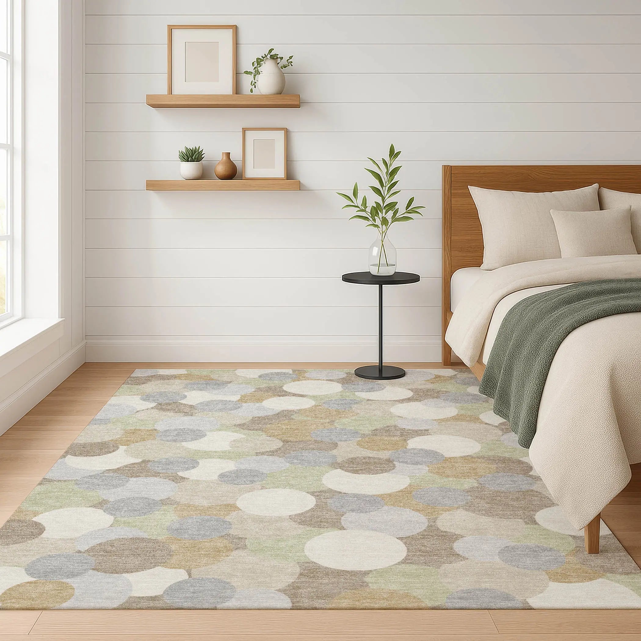 8' X 10' Ivory And Beige Geometric Washable Indoor Outdoor Area Rug Homeroots Outdoor