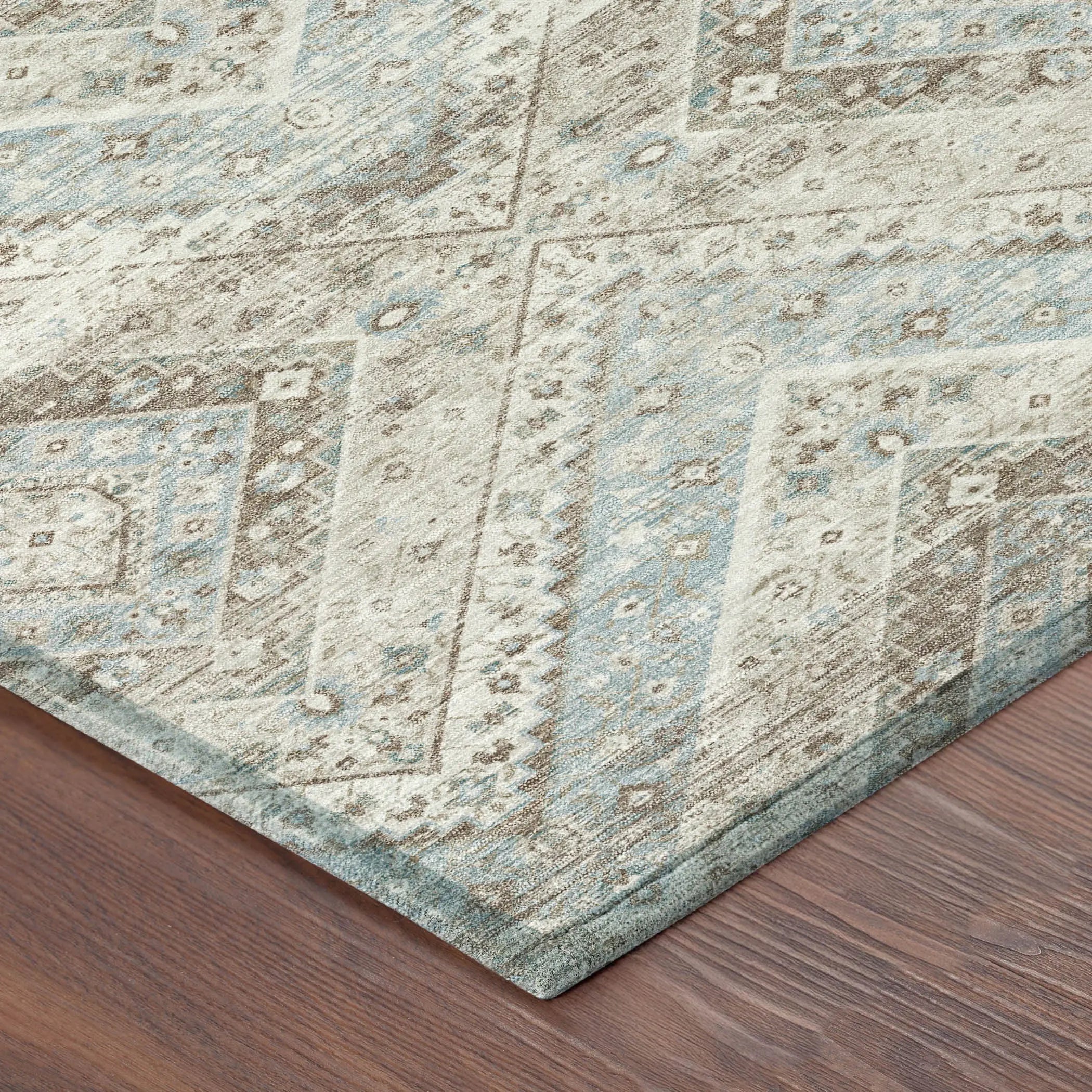 8' X 10' Ivory And Beige Tribal Washable Indoor Outdoor Area Rug Homeroots Outdoor