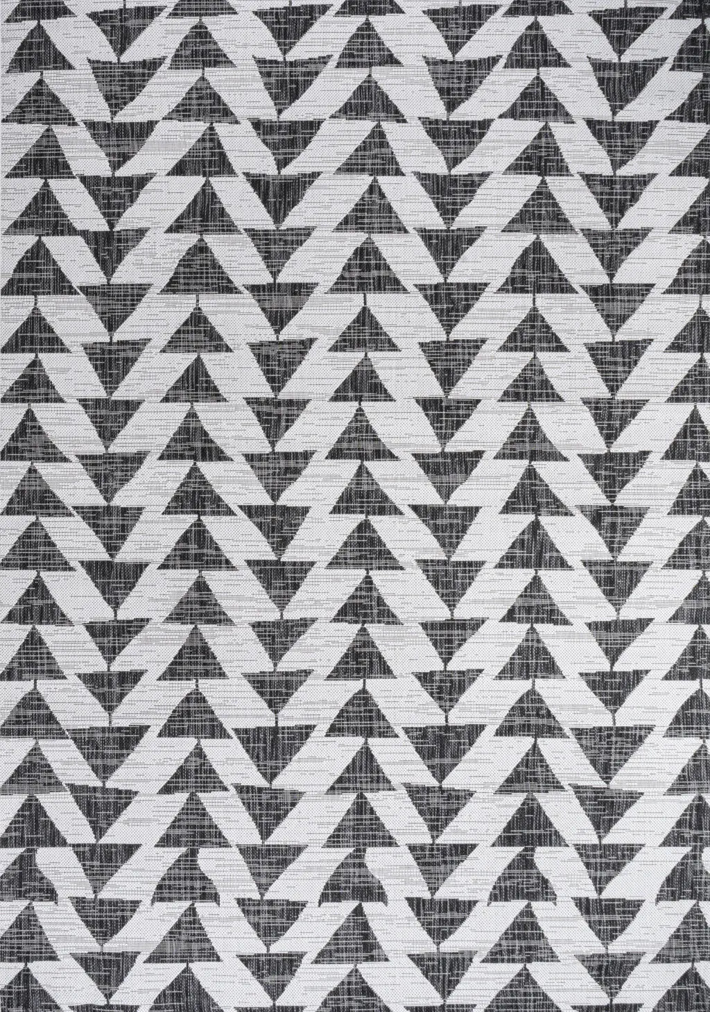 8' X 10' Ivory And Black Geometric Indoor Outdoor Area Rug Homeroots Outdoor
