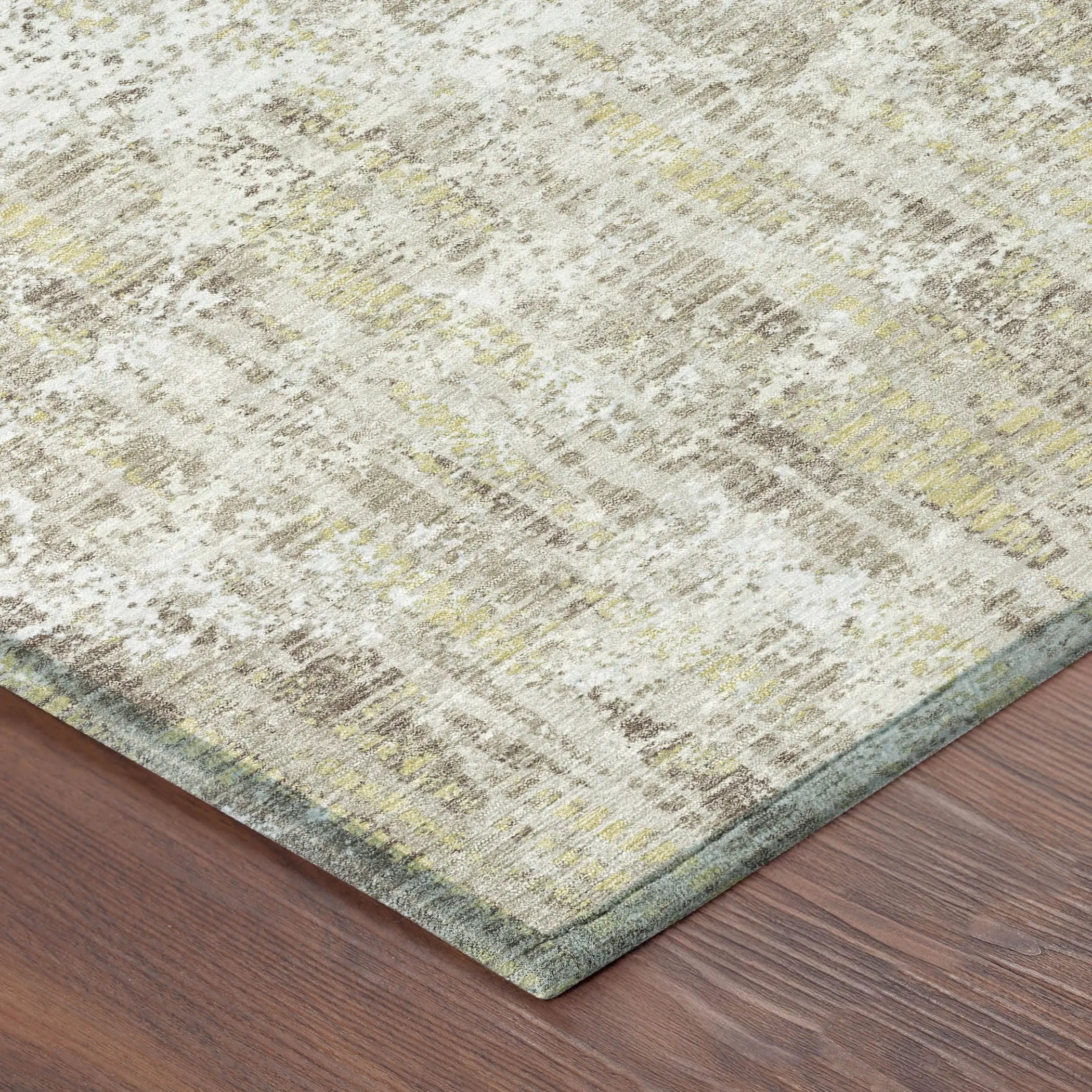 8' X 10' Ivory And Blue Abstract Washable Indoor Outdoor Area Rug Homeroots Outdoor
