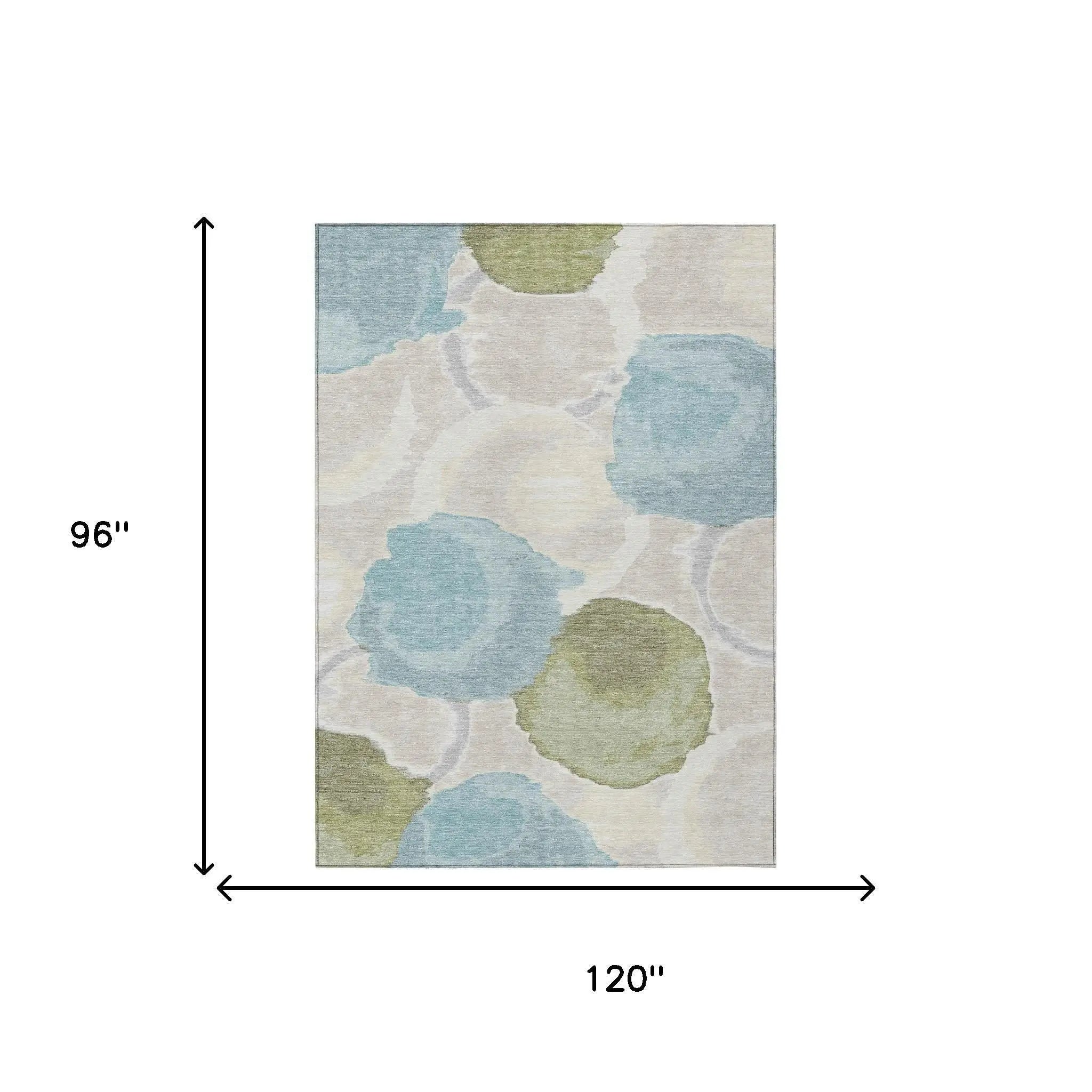 8' X 10' Ivory And Brown Abstract Washable Indoor Outdoor Area Rug Homeroots Outdoor