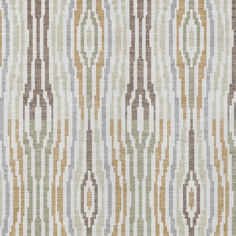 8' X 10' Ivory And Brown Abstract Washable Indoor Outdoor Area Rug Homeroots Outdoor