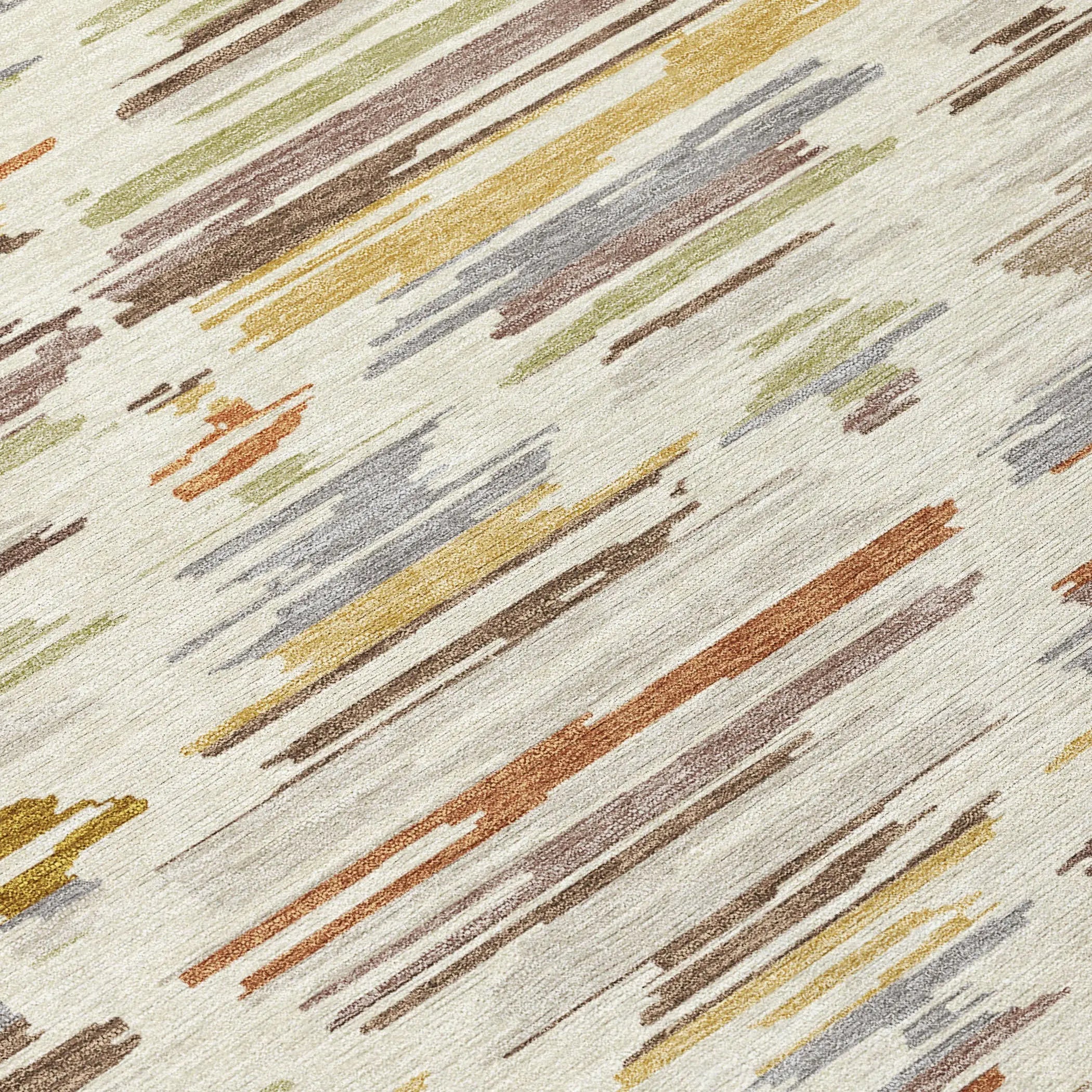 8' X 10' Ivory And Brown Southwestern Washable Indoor Outdoor Area Rug Homeroots Outdoor