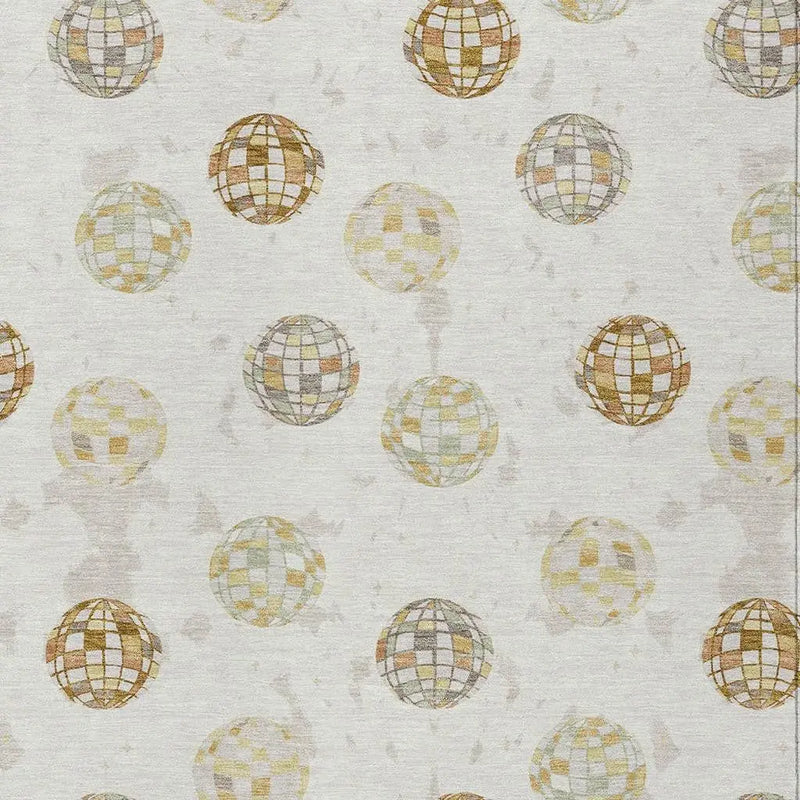 8' X 10' Ivory And Copper Geometric Washable Indoor Outdoor Area Rug Homeroots Outdoor