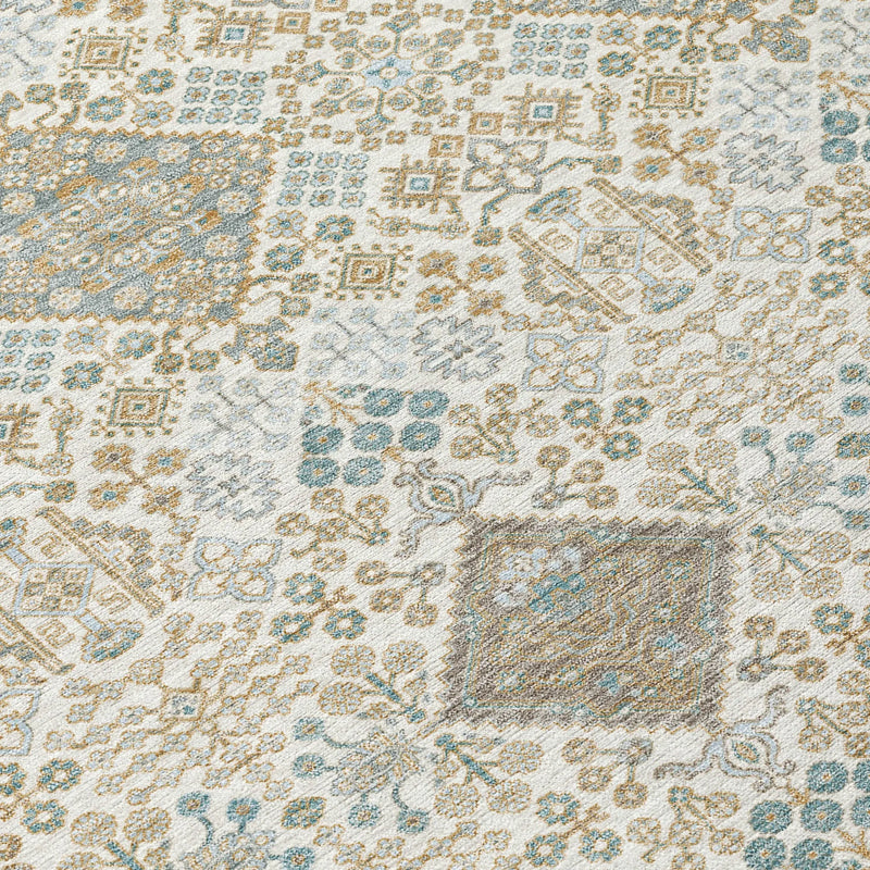 8' X 10' Ivory And Copper Geometric Washable Indoor Outdoor Area Rug Homeroots Outdoor