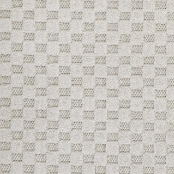 8' X 10' Ivory And Cream Plaid Indoor Outdoor Area Rug Homeroots Outdoor