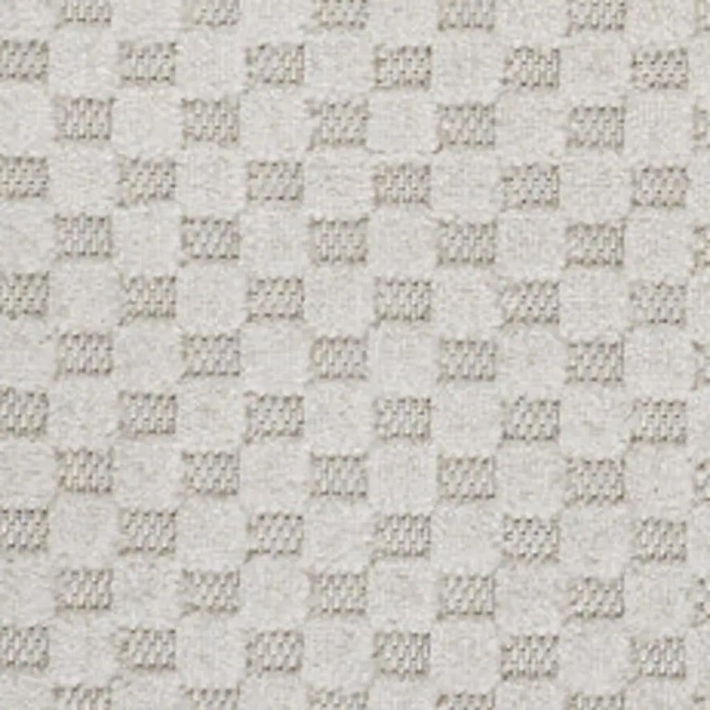 8' X 10' Ivory And Cream Plaid Indoor Outdoor Area Rug Homeroots Outdoor