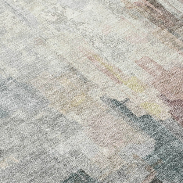 8' X 10' Ivory And Gray Abstract Washable Indoor Outdoor Area Rug Homeroots Outdoor