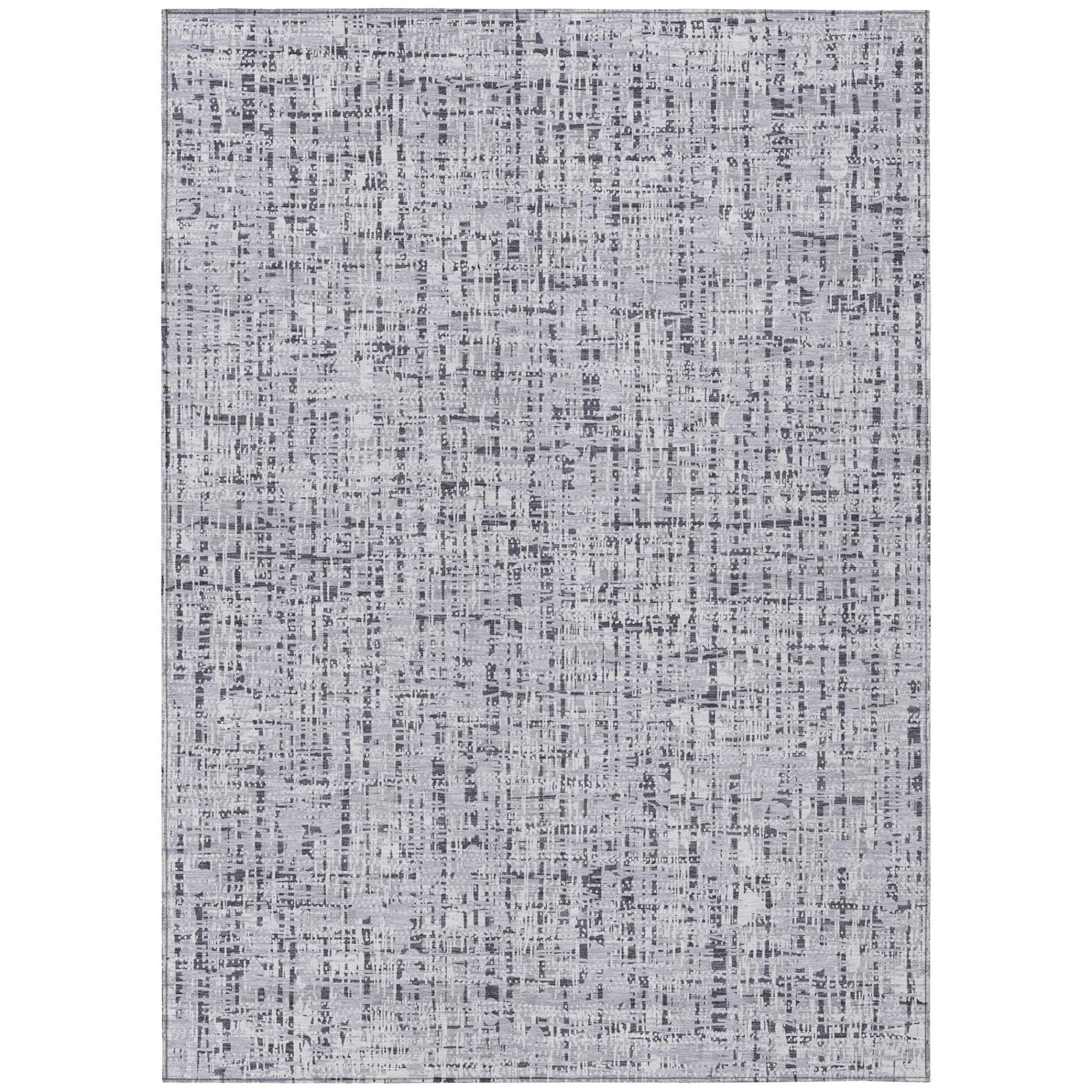 8' X 10' Ivory And Gray Abstract Washable Indoor Outdoor Area Rug Homeroots Outdoor
