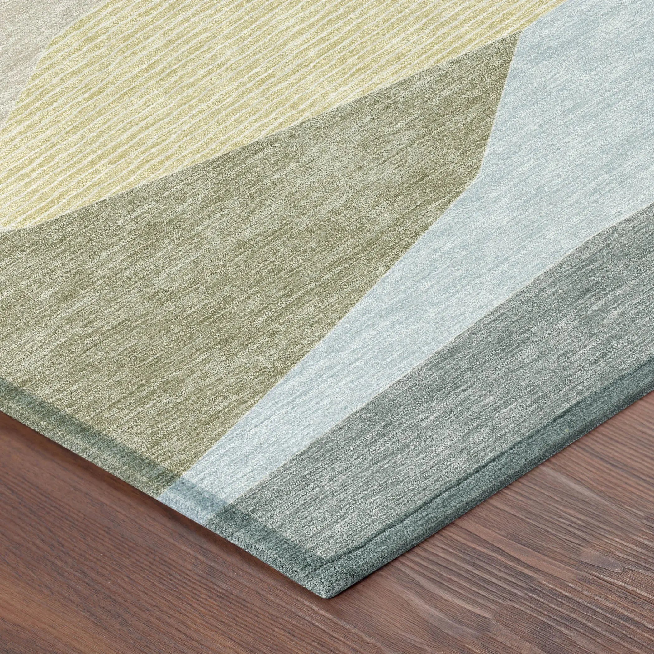 8' X 10' Ivory And Green Geometric Washable Indoor Outdoor Area Rug Homeroots Outdoor